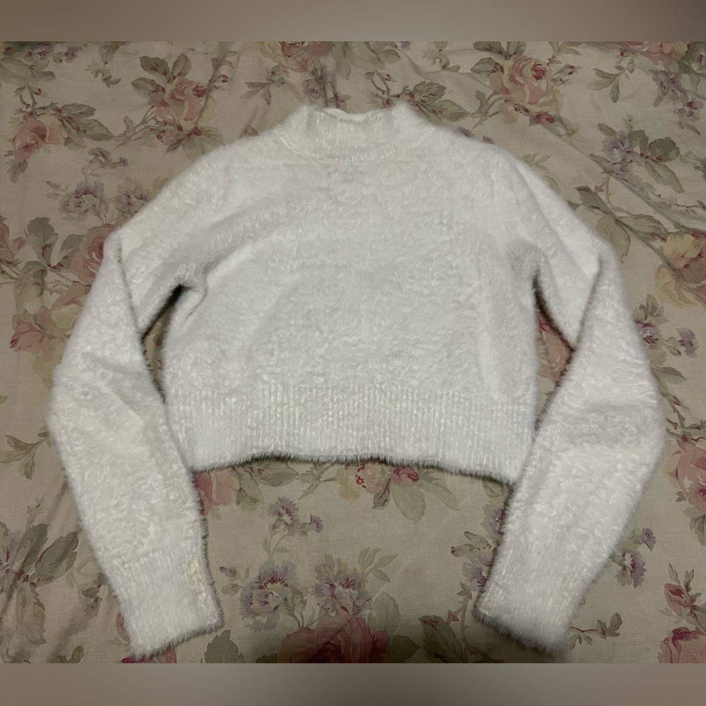 fuzzy crop top